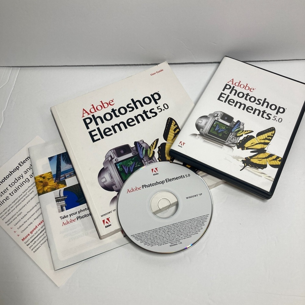Adobe Photoshop Elements 5.0 2006 w/ User Guide